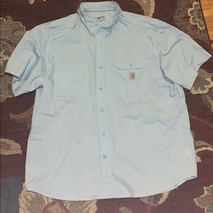 Light blue Carhartt force button up shirt
